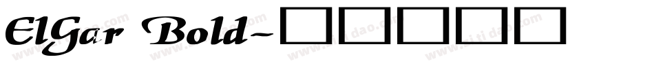 ElGar Bold字体转换